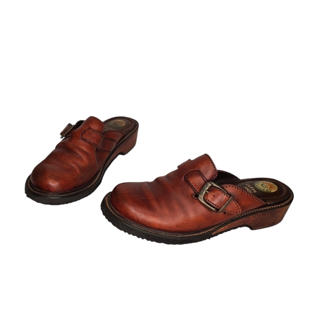 Earth Women's Brown Leather Mules